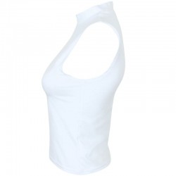 Plain vest Women's high neck crop SF 220 GSM